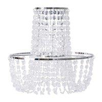ValueLights Tegan Gold Jewel Droplet Pendant Ceiling Light Lamp Shade & 10w LED in Silver