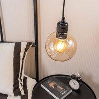 ValueLights Bellamy Easy Fit Amber Glass Shade | Size: 6 inches