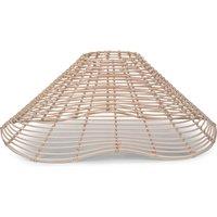 ValueLights Harlow Natural Wavy Rattan Pendant Ceiling Floor Lamp Light Shade