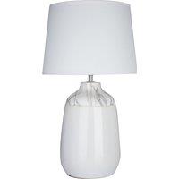Orsina Elegant White Ceramic Table Lamp, Contemporary Bed Table Lmap, Easily Maintained Lamp for Livingroom Table