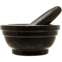 Orsina Brown Marble Mortar & Pestle, Durable Natural Stone Grinder For Kitchen Use