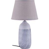 Orsina Elegant Ceramic Table Lamp, Contemporary Bed Table Lmap, Easily Maintained Lamp for Livingroom Table in Grey