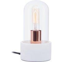 Orsina Nordic Style Bell Lamp With Marble Base, Marble Construction Of Bedside Table Light, Sleek Modern Lamp in White