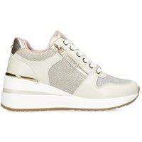 Carvela Women's 'High Rise' Fabric Trainers in Gold | Size: 7
