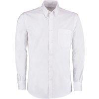 Kustom Kit Men's Oxford Slim Long-Sleeved Shirt in White | Size: 17 inches