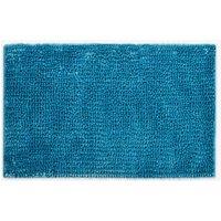 Allure Bath Fashions Velvet Chenille Bobble Bath Mat Non-Slip in Turquoise