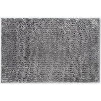 Allure Bath Fashions Velvet Chenille Bobble Bath Mat Non-Slip in Light Grey
