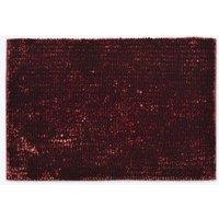 Allure Bath Fashions Velvet Chenille Bobble Bath Mat Non-Slip in Burgundy