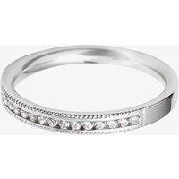 18ct White Gold 3.0mm Vintage Diamond Flat Court Wedding Ring WVGH7/3R125 18W HSI-L