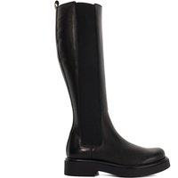 Dune London Women's 'Temmie' Leather Knee High Boots in Black | Size: 3
