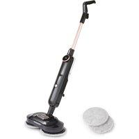 Geepas Digital Dual-Pad Steam Mop - 15s Heat-Up, LED Light & High Steam Power in Black