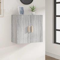Berkfield Home Wall Cabinet Grey Sonoma 60x30x60 cm Engineered Wood | Size: 60 x 30 x 60 cm