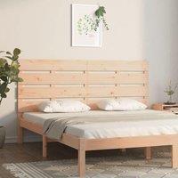 Berkfield Home Headboard 120x3x80 cm Solid Wood Pine in Brown | Size: 120 x 3 x 80 cm