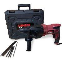 Lumberjack SDS Rotary Hammer Drill 1050W with Drill Bits & Chisel Included in Red