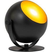 Happy Homewares Modern Adjustable Projector LED Table/Floor Uplighter with Satin Inner in Black