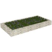 Berkfield Home Gabion Raised Bed Galvanised Steel 200x100x20 cm in Silver | Size: 200 x 100 x 20 cm