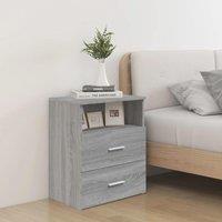 Berkfield Home Bed Cabinet Grey Sonoma 50x32x60 cm | Size: 50 x 32 x 60 cm