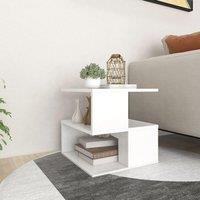 Berkfield Home Side Table White 40x40x40 cm Engineered Wood | Size: 40 x 40 x 40 cm
