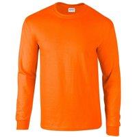 Premier Men's Ginmill Checked Long-Sleeved Shirt in Tangerine | Size: Large