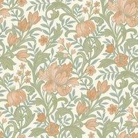 World of Wallpaper Marian Floral Wallpaper in Terracotta