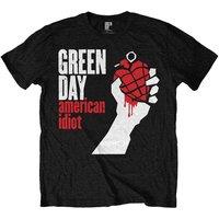 Green Day American Idiot Band Logo Kids T-Shirt in Black | Size: 5-6 Years