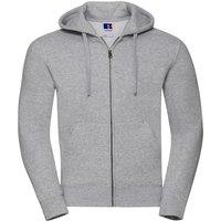 Russell Men's Authentic Full Zip Hoodie in Mid Grey | Size: Medium