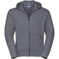 Russell Men's Authentic Full Zip Hoodie in Grey | Size: Medium