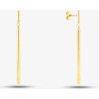 T.H.Baker Women's 9ct Yellow Gold Round Bar Dropper Earrings 1.56.3939