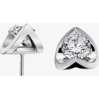 T.H.Baker Women's 9ct White Gold 0.40ct Tension-set Diamond Stud Earrings E2038W/40-18 in Silver