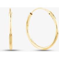 T.H.Baker Women's 9ct Yellow-Gold Sleeper Hoop Earrings 1.53.9809 in Gold