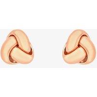 T.H.Baker Women's 9ct Rose Gold 6mm Knot Stud Earrings 5.55.6929