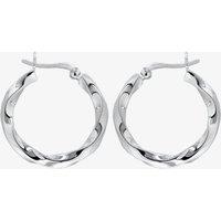 T.H.Baker Women's Sterling Silver Twist Creole Earrings 8.53.4259
