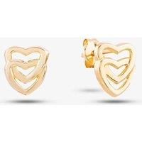 T.H.Baker Women's 9ct Yellow Gold Entwined Heart Stud Earrings 1.55.7529