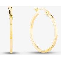 T.H.Baker Women's 9ct Yellow Gold Square Tube Hoop Earrings ST-ER580