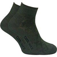 Dr Hunter Men's 2 Pack Coolmax Low Cut Ankle Hiking Socks in Green | Size: 12-14