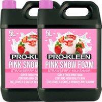 ProKleen Coloured Snow Foam Car Shampoo - Strawberry Fragrance - 2 x 5L in Pink