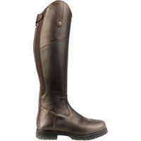 Moretta Women's Ventura Leather Riding Boots in Dark Brown | Size: 4