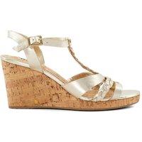 Dune London Women's 'Koali' Leather Sandals in Gold | Size: 8