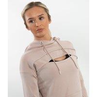 Discipline 365 Women's Discipline Boxy Soft Modal Hoodie with Cut -Out Detail in Nude | Size: Large