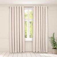 Pair of Eyelet Blackout Curtains Woven Ready Made Ring Top Thermal Texture Thick