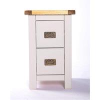 Cabinet Bits Argenta 2 Drawer Petite Bedside Table in Light Grey