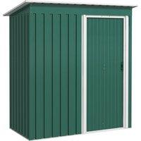 OUTSUNNY 5 x 3ft Garden Storage Shed Sliding Door Sloped Roof Tool in Green