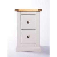 Cabinet Bits Loreo 2 Drawer Petite Bedside Table in Light Grey