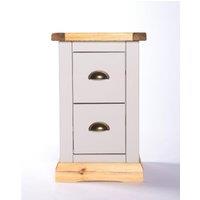 Cabinet Bits Bomporto 2 Drawer Petite Bedside Table in Light Grey