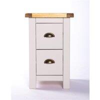 Cabinet Bits Argenta 2 Drawer Petite Bedside Table in Light Grey