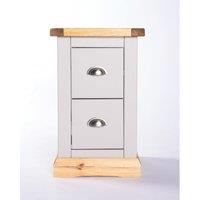 Cabinet Bits Bomporto 2 Drawer Petite Bedside Table in Light Grey