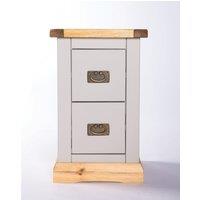 Cabinet Bits Bomporto 2 Drawer Petite Bedside Table in Light Grey