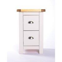 Cabinet Bits Argenta 2 Drawer Petite Bedside Table in Light Grey