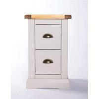 Cabinet Bits Loreo 2 Drawer Petite Bedside Table in Light Grey