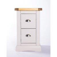 Cabinet Bits Loreo 2 Drawer Petite Bedside Table in Light Grey